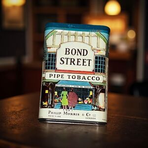 Bond Street Pipe Tobacco Tin Antique Advertising Phillip Morris & Co. Metal B12